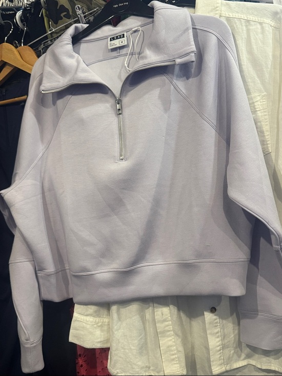 24. LSKD • $110 Elevate SoftTouch 1/2 Zip Sweater - light purple PTP 25” ++ - Picture 4 of 6